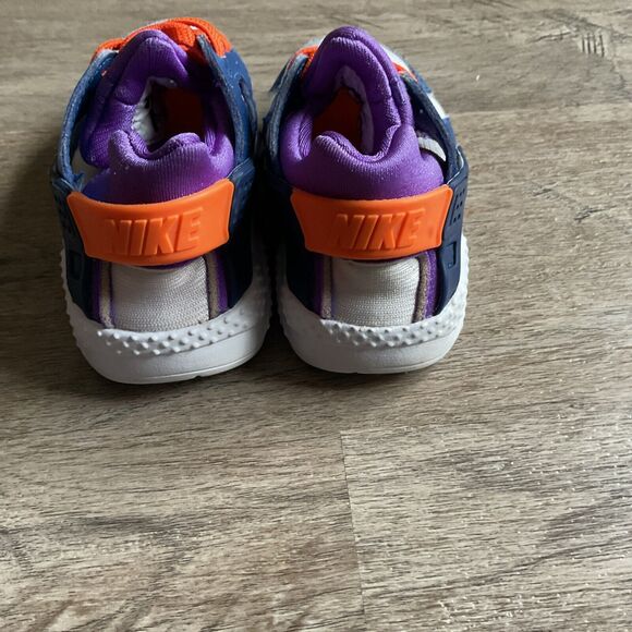 Nike Hurache Run Toddler 7C White/Blue/Purple 74950-111 - Picture 5 of 8